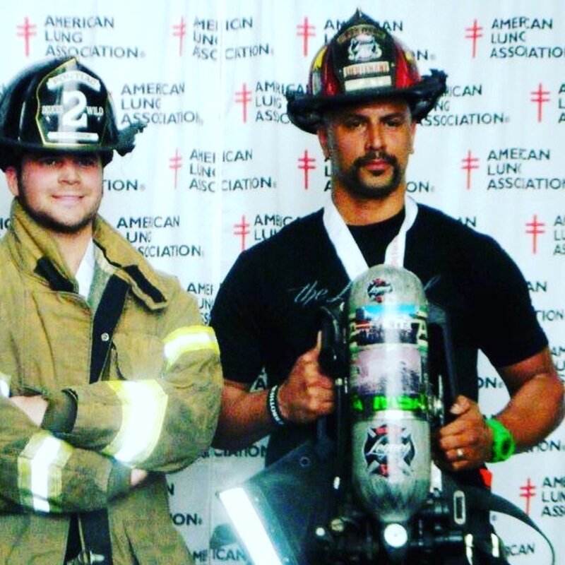 Hector at an American Lung Association firefighter fundraiser — community outreach beyond the firehouse